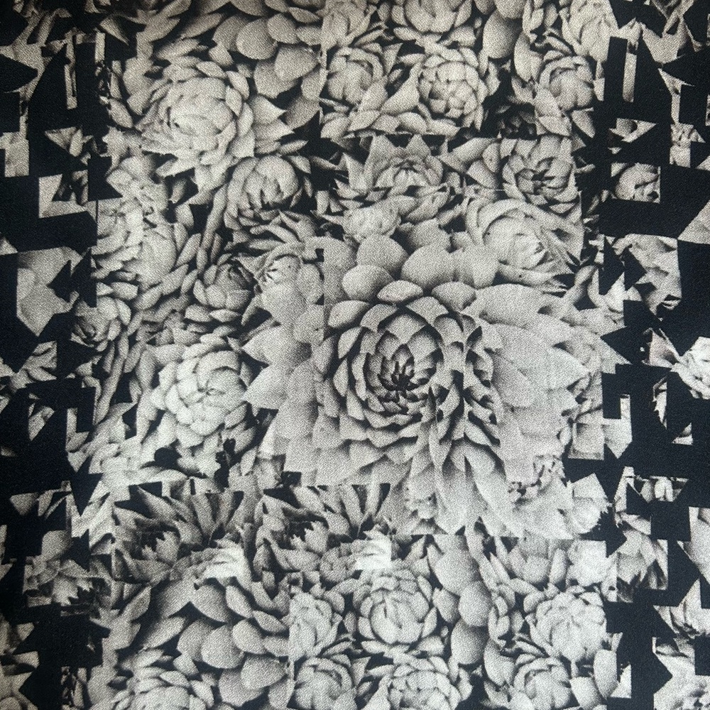 Paul Smith floral geometric print dress | small | black, white & grey - Picture 4 of 6